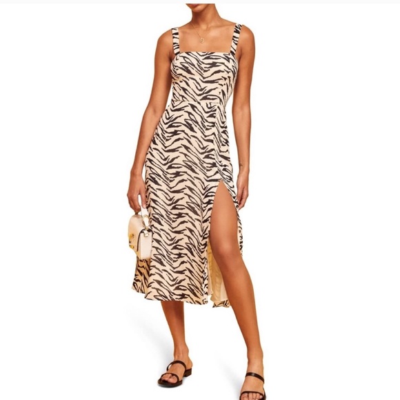 Reformation Zebra Print Nectarine Midi Sundress - Picture 3 of 7
